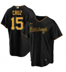 Men Pittsburgh Pirates Oneil Cruz #15 Nike Black Stitched MLB Jersey Men Pittsburgh Pirates Oneil Cruz #15 Nike Black Stitched MLB Jersey