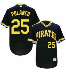 Mens Majestic Pittsburgh Pirates 25 Gregory Polanco Black FlexBase Authentic Collection MLB Jersey Mens Majestic Pittsburgh Pirates 25 Gregory Polanco Black FlexBase Authentic Collection MLB Jersey