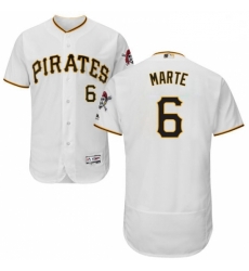 Mens Majestic Pittsburgh Pirates 6 Starling Marte White Home Flex Base Authentic Collection MLB Jersey Mens Majestic Pittsburgh Pirates 6 Starling Marte White Home Flex Base Authentic Collection MLB Jersey
