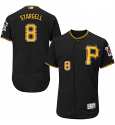 Mens Majestic Pittsburgh Pirates 8 Willie Stargell Black Alternate Flex Base Authentic Collection MLB Jersey Mens Majestic Pittsburgh Pirates 8 Willie Stargell Black Alternate Flex Base Authentic Collection MLB Jersey