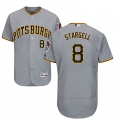 Mens Majestic Pittsburgh Pirates 8 Willie Stargell Grey Road Flex Base Authentic Collection MLB Jersey Mens Majestic Pittsburgh Pirates 8 Willie Stargell Grey Road Flex Base Authentic Collection MLB Jersey