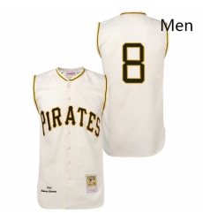 Mens Mitchell and Ness 1960 Pittsburgh Pirates 8 Willie Stargell Replica Cream Throwback MLB Jersey Mens Mitchell and Ness 1960 Pittsburgh Pirates 8 Willie Stargell Replica Cream Throwback MLB Jersey