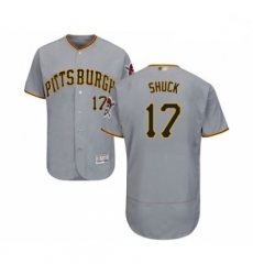 Mens Pittsburgh Pirates 17 JB Shuck Grey Road Flex Base Authentic Collection Baseball Jersey Mens Pittsburgh Pirates 17 JB Shuck Grey Road Flex Base Authentic Collection Baseball Jersey