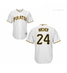 Mens Pittsburgh Pirates 24 Chris Archer Replica White Home Cool Base Baseball Jersey Mens Pittsburgh Pirates 24 Chris Archer Replica White Home Cool Base Baseball Jersey
