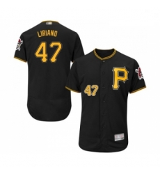 Mens Pittsburgh Pirates 47 Francisco Liriano Black Alternate Flex Base Authentic Collection Baseball Jersey Mens Pittsburgh Pirates 47 Francisco Liriano Black Alternate Flex Base Authentic Collection Baseball Jersey