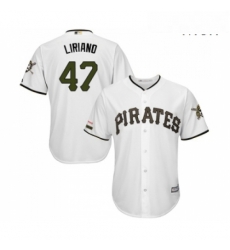 Mens Pittsburgh Pirates 47 Francisco Liriano Replica White Alternate Cool Base Baseball Jersey Mens Pittsburgh Pirates 47 Francisco Liriano Replica White Alternate Cool Base Baseball Jersey