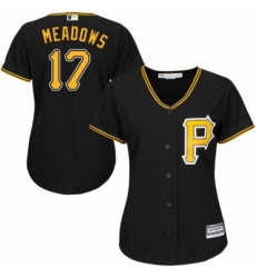Womens Majestic Pittsburgh Pirates 17 Austin Meadows Replica Black Alternate Cool Base MLB Jersey Womens Majestic Pittsburgh Pirates 17 Austin Meadows Replica Black Alternate Cool Base MLB Jersey