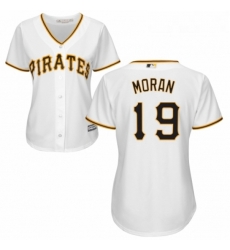 Womens Majestic Pittsburgh Pirates 19 Colin Moran Replica White Home Cool Base MLB Jersey Womens Majestic Pittsburgh Pirates 19 Colin Moran Replica White Home Cool Base MLB Jersey