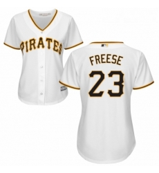 Womens Majestic Pittsburgh Pirates 23 David Freese Authentic White Home Cool Base MLB Jersey Womens Majestic Pittsburgh Pirates 23 David Freese Authentic White Home Cool Base MLB Jersey