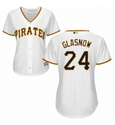 Womens Majestic Pittsburgh Pirates 24 Tyler Glasnow Authentic White Home Cool Base MLB Jersey 