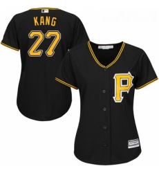 Womens Majestic Pittsburgh Pirates 27 Jung ho Kang Authentic Black Alternate Cool Base MLB Jersey Womens Majestic Pittsburgh Pirates 27 Jung ho Kang Authentic Black Alternate Cool Base MLB Jersey
