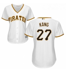 Womens Majestic Pittsburgh Pirates 27 Jung ho Kang Authentic White Home Cool Base MLB Jersey Womens Majestic Pittsburgh Pirates 27 Jung ho Kang Authentic White Home Cool Base MLB Jersey