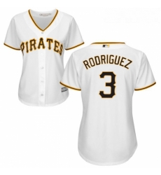 Womens Majestic Pittsburgh Pirates 3 Sean Rodriguez Replica White Home Cool Base MLB Jersey Womens Majestic Pittsburgh Pirates 3 Sean Rodriguez Replica White Home Cool Base MLB Jersey