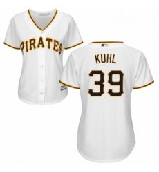 Womens Majestic Pittsburgh Pirates 39 Chad Kuhl Authentic White Home Cool Base MLB Jersey Womens Majestic Pittsburgh Pirates 39 Chad Kuhl Authentic White Home Cool Base MLB Jersey