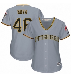 Womens Majestic Pittsburgh Pirates 46 Ivan Nova Authentic Grey Road Cool Base MLB Jersey Womens Majestic Pittsburgh Pirates 46 Ivan Nova Authentic Grey Road Cool Base MLB Jersey