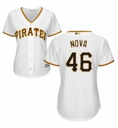 Womens Majestic Pittsburgh Pirates 46 Ivan Nova Authentic White Home Cool Base MLB Jersey Womens Majestic Pittsburgh Pirates 46 Ivan Nova Authentic White Home Cool Base MLB Jersey