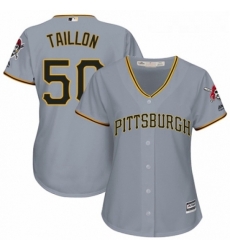 Womens Majestic Pittsburgh Pirates 50 Jameson Taillon Authentic Grey Road Cool Base MLB Jersey Womens Majestic Pittsburgh Pirates 50 Jameson Taillon Authentic Grey Road Cool Base MLB Jersey