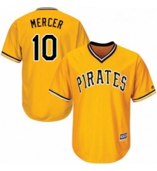 Youth Majestic Pittsburgh Pirates 10 Jordy Mercer Replica Gold Alternate Cool Base MLB Jersey Youth Majestic Pittsburgh Pirates 10 Jordy Mercer Replica Gold Alternate Cool Base MLB Jersey
