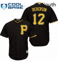 Youth Majestic Pittsburgh Pirates 12 Corey Dickerson Replica Black Alternate Cool Base MLB Jersey Youth Majestic Pittsburgh Pirates 12 Corey Dickerson Replica Black Alternate Cool Base MLB Jersey