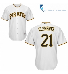 Youth Majestic Pittsburgh Pirates 21 Roberto Clemente Replica White Home Cool Base MLB Jersey Youth Majestic Pittsburgh Pirates 21 Roberto Clemente Replica White Home Cool Base MLB Jersey