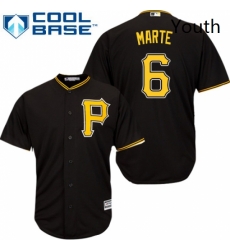 Youth Majestic Pittsburgh Pirates 6 Starling Marte Replica Black Alternate Cool Base MLB Jersey Youth Majestic Pittsburgh Pirates 6 Starling Marte Replica Black Alternate Cool Base MLB Jersey