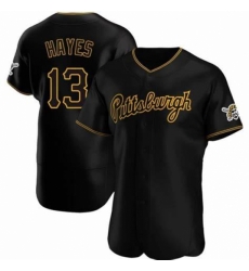 Youth Nike Pittsburgh Pirates #13 KeBryan Hayes Black Stitched Flex Base Baseball Jersey Youth Nike Pittsburgh Pirates #13 KeBryan Hayes Black Stitched Flex Base Baseball Jersey