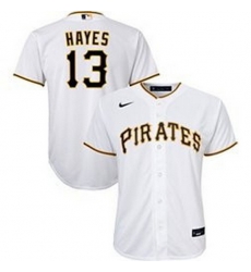 Youth Pirates 13 Ke 27Bryan Hayes White Home Jersey Youth Pirates 13 Ke 27Bryan Hayes White Home Jersey