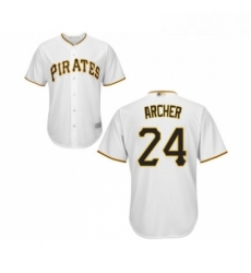 Youth Pittsburgh Pirates 24 Chris Archer Replica White Home Cool Base Baseball Jersey Youth Pittsburgh Pirates 24 Chris Archer Replica White Home Cool Base Baseball Jersey