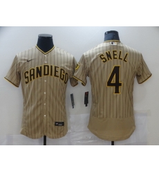 Men Nike San Diego Padres 4 SNELL Brown Authentic Alternate Player Jersey Men Nike San Diego Padres 4 SNELL Brown Authentic Alternate Player Jersey