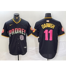 Men San Diego Padres 11 Yu Darvish Black Cool Base Stitched Baseball Jersey 2 Men San Diego Padres 11 Yu Darvish Black Cool Base Stitched Baseball Jersey 2