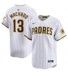 Men San Diego Padres 13 Manny Machado White 2024 Home Limited Stitched Baseball Jersey Men San Diego Padres 13 Manny Machado White 2024 Home Limited Stitched Baseball Jersey