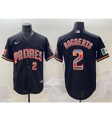 Men San Diego Padres 2 Xander Bogaerts Black Mexico Cool Base Stitched Baseball Jersey