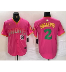 Men San Diego Padres 2 Xander Bogaerts Pink Cool Base Stitched Baseball Jersey 1 Men San Diego Padres 2 Xander Bogaerts Pink Cool Base Stitched Baseball Jersey 1