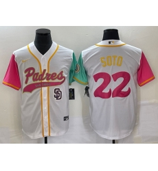 Men San Diego Padres 22 Juan Soto White City Connect Cool Base With Path Stitched Baseball Jersey Men San Diego Padres 22 Juan Soto White City Connect Cool Base With Path Stitched Baseball Jersey