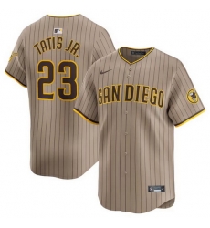 Men San Diego Padres 23 Fernando Tatis Jr Tan 2024 Alternate Limited Stitched Baseball Jersey Men San Diego Padres 23 Fernando Tatis Jr Tan 2024 Alternate Limited Stitched Baseball Jersey