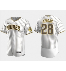 Men San Diego Padres 28 Jos E9 Azocar White Flex Base Stitched Baseball Jersey Men San Diego Padres 28 Jos E9 Azocar White Flex Base Stitched Baseball Jersey