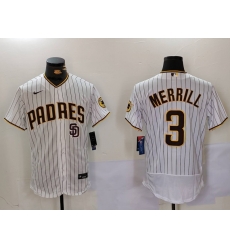Men San Diego Padres 3 Jackson Merrill white Cool Base Stitched Baseball Jersey 019 Men San Diego Padres 3 Jackson Merrill white Cool Base Stitched Baseball Jersey 019