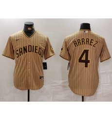 Men San Diego Padres 4 Luis Arraez Tan Cool Base Stitched Baseball Jersey 3 260 Men San Diego Padres 4 Luis Arraez Tan Cool Base Stitched Baseball Jersey 3 260