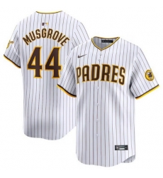 Men San Diego Padres 44 Joe Musgrove White 2024 Home Limited Stitched Baseball Jersey Men San Diego Padres 44 Joe Musgrove White 2024 Home Limited Stitched Baseball Jersey
