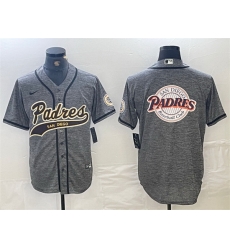 Men San Diego Padres Gray Team Big Logo Cool Base Stitched Baseball Jersey Men San Diego Padres Gray Team Big Logo Cool Base Stitched Baseball Jersey
