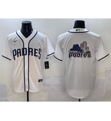 Men San Diego Padres Team Big Logo White Cool Base Stitched Baseball Jersey 001 Men San Diego Padres Team Big Logo White Cool Base Stitched Baseball Jersey 001