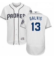 Mens Majestic San Diego Padres 13 Freddy Galvis White Home Flex Base Authentic Collection MLB Jersey Mens Majestic San Diego Padres 13 Freddy Galvis White Home Flex Base Authentic Collection MLB Jersey