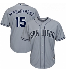 Mens Majestic San Diego Padres 15 Cory Spangenberg Authentic Grey Road Cool Base MLB Jersey Mens Majestic San Diego Padres 15 Cory Spangenberg Authentic Grey Road Cool Base MLB Jersey