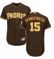 Mens Majestic San Diego Padres 15 Cory Spangenberg Brown Alternate Flex Base Authentic Collection MLB Jersey Mens Majestic San Diego Padres 15 Cory Spangenberg Brown Alternate Flex Base Authentic Collection MLB Jersey