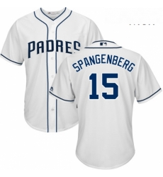 Mens Majestic San Diego Padres 15 Cory Spangenberg Replica White Home Cool Base MLB Jersey Mens Majestic San Diego Padres 15 Cory Spangenberg Replica White Home Cool Base MLB Jersey