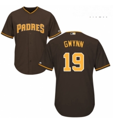 Mens Majestic San Diego Padres 19 Tony Gwynn Replica Brown Alternate Cool Base MLB Jersey Mens Majestic San Diego Padres 19 Tony Gwynn Replica Brown Alternate Cool Base MLB Jersey