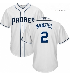 Mens Majestic San Diego Padres 2 Johnny Manziel Replica White Home Cool Base MLB Jersey Mens Majestic San Diego Padres 2 Johnny Manziel Replica White Home Cool Base MLB Jersey