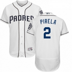 Mens Majestic San Diego Padres 2 Jose Pirela White Home Flex Base Authentic Collection MLB Jersey