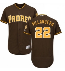 Mens Majestic San Diego Padres 22 Christian Villanueva Brown Alternate Flex Base Authentic Collection MLB Jersey Mens Majestic San Diego Padres 22 Christian Villanueva Brown Alternate Flex Base Authentic Collection MLB Jersey