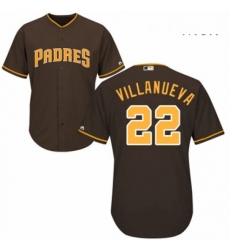 Mens Majestic San Diego Padres 22 Christian Villanueva Replica Brown Alternate Cool Base MLB Jersey Mens Majestic San Diego Padres 22 Christian Villanueva Replica Brown Alternate Cool Base MLB Jersey